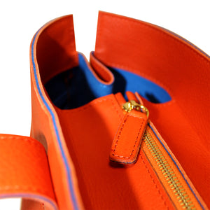 Leather Solar Bag - Orange