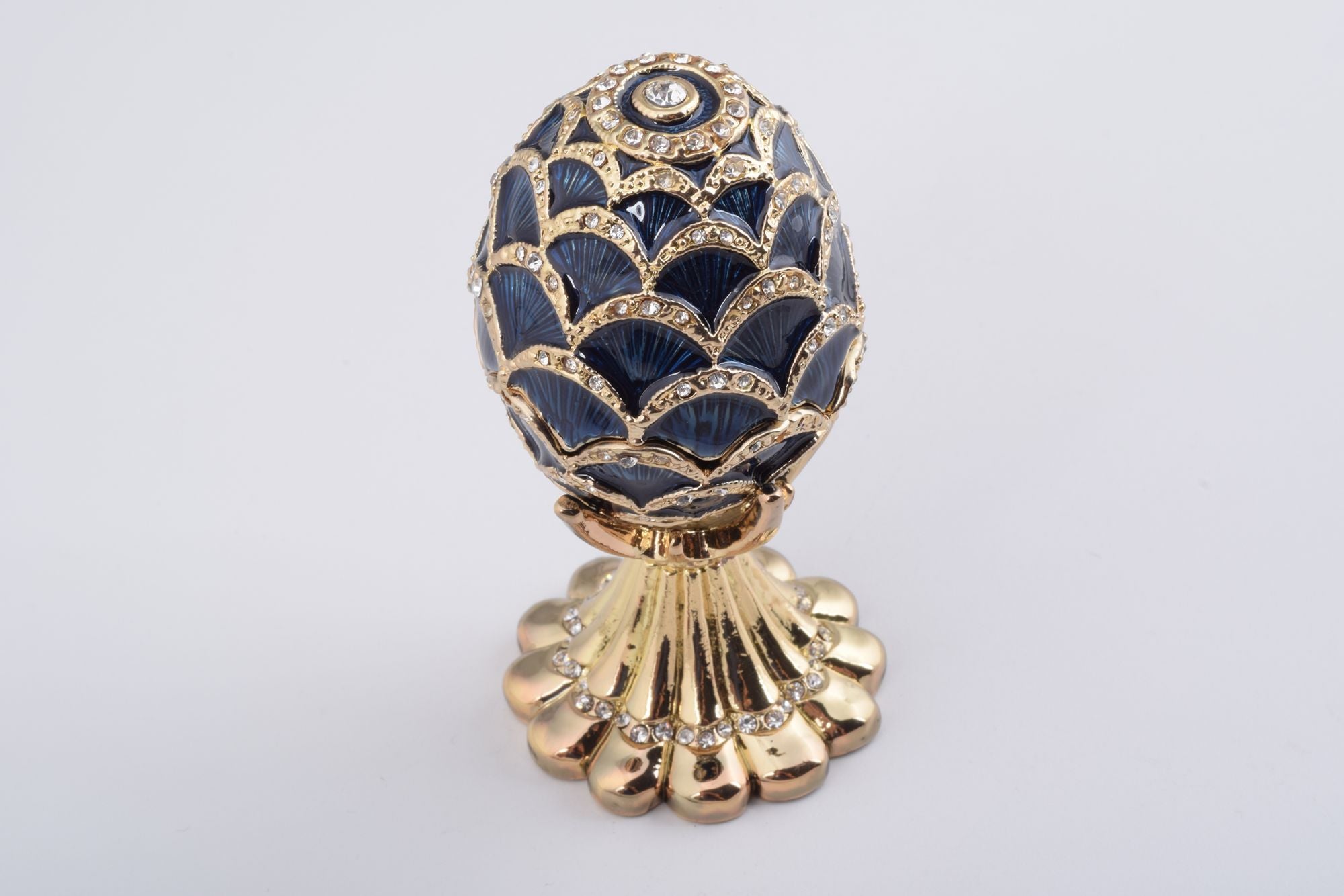 Golden Blue Pineapple Shape Faberge Egg