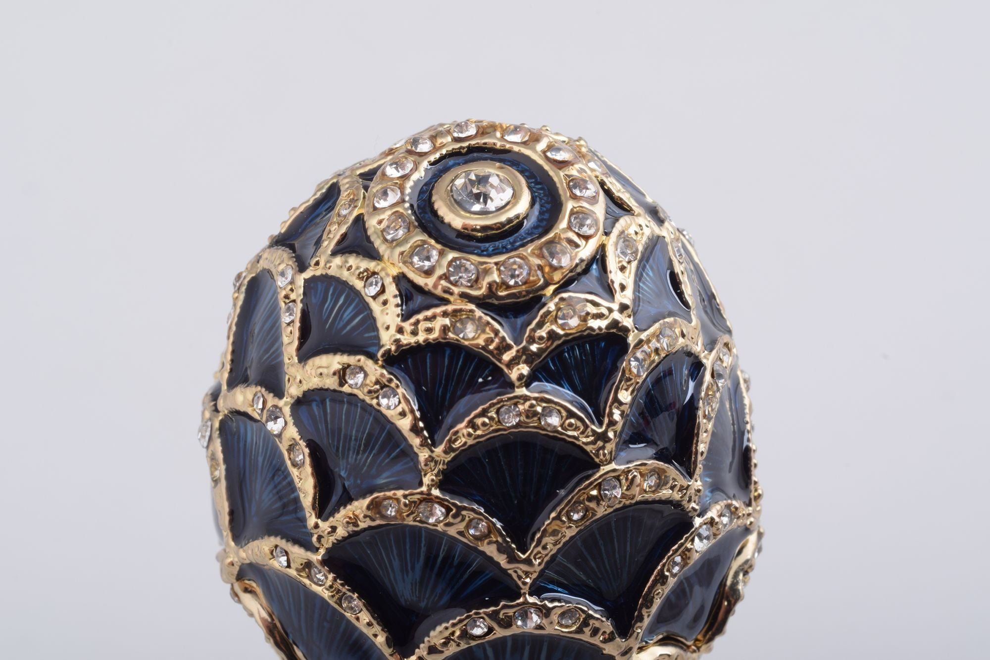 Golden Blue Pineapple Shape Faberge Egg