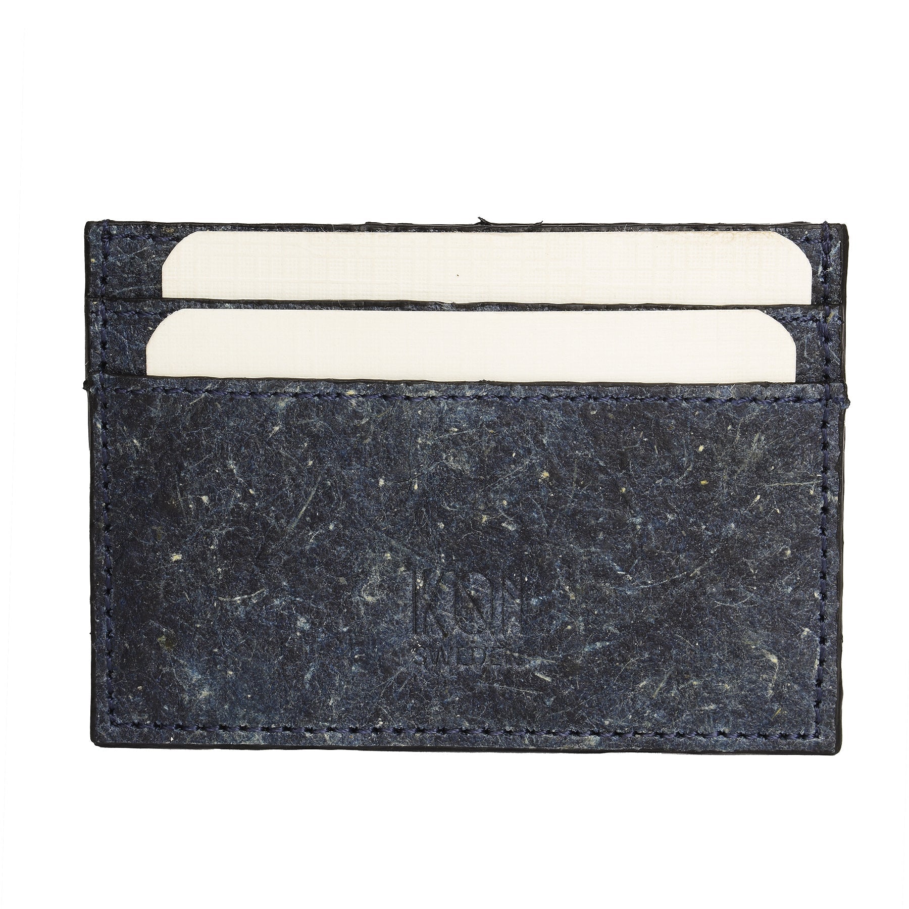 Coconut Leather Card Holder - Dark Indigo