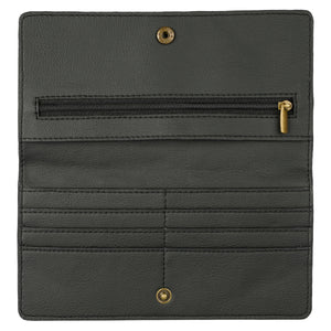 Cactus Leather Slim Wallet - Black