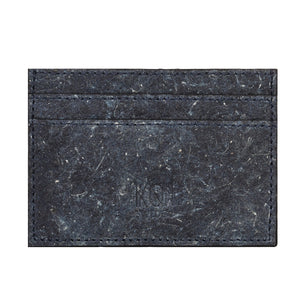 Coconut Leather Card Holder - Dark Indigo