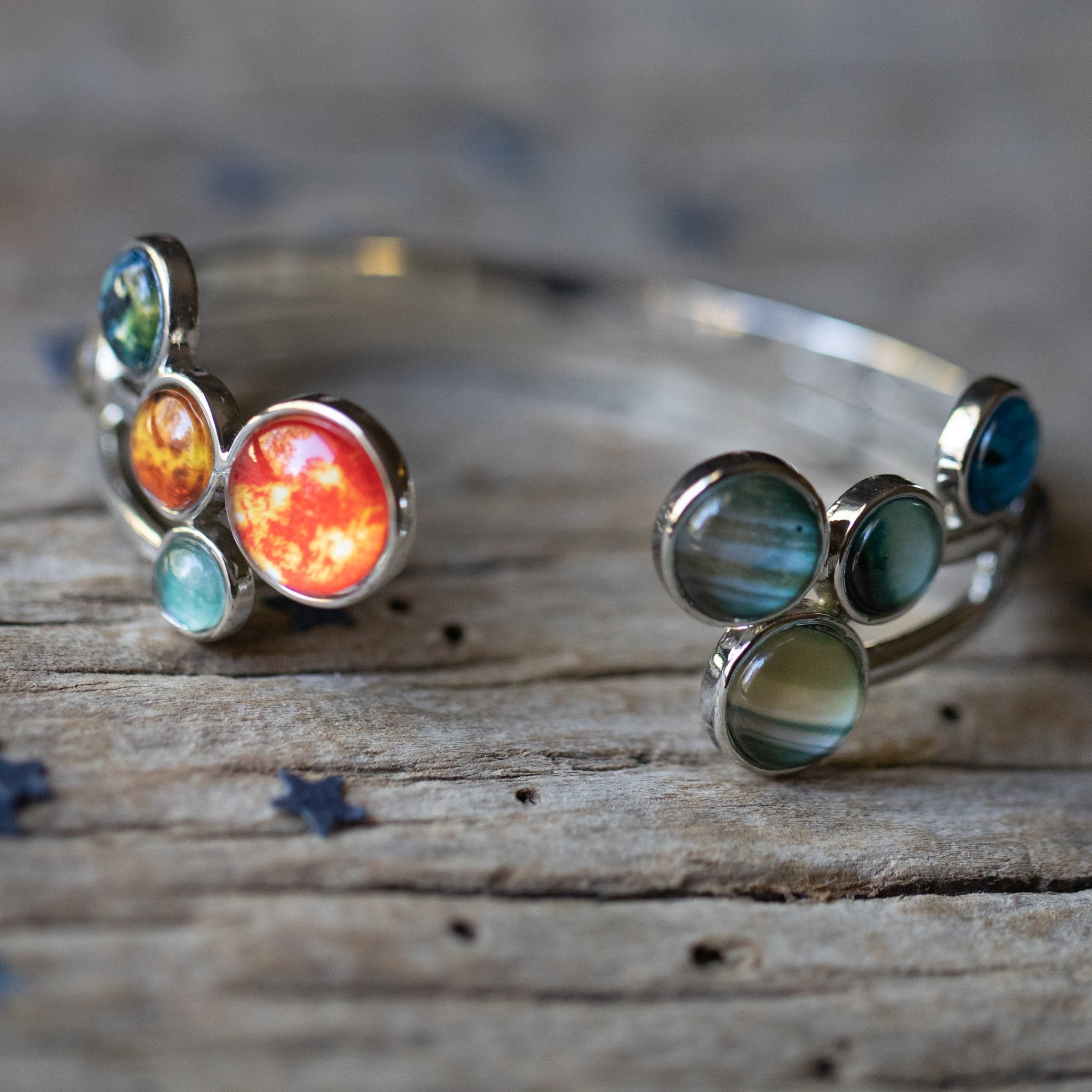 Open Solar System Cuff Bracelet