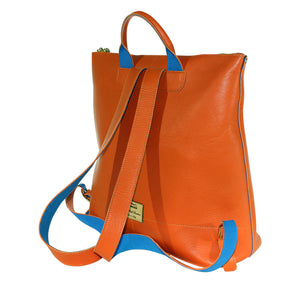 Leather Venetian Backpack - Orange