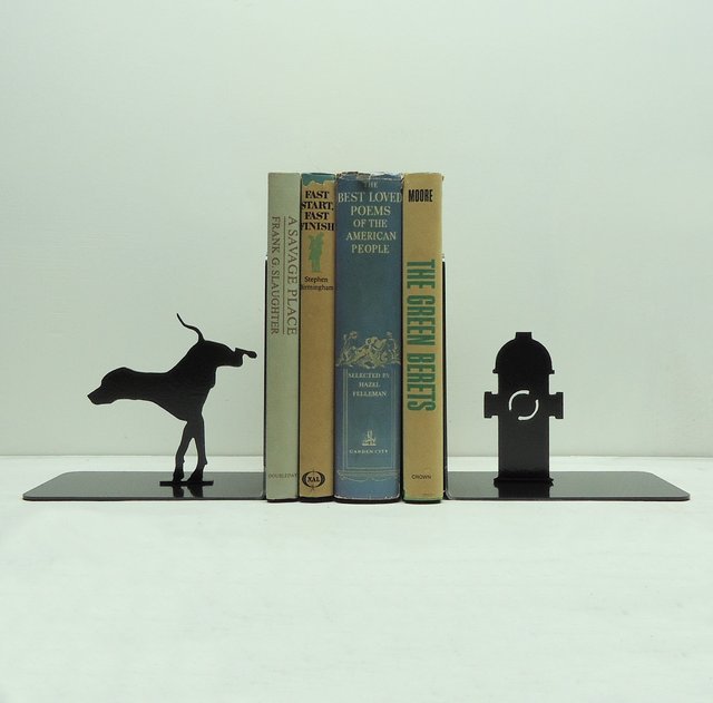 Dog & Fire Hydrant Bookends