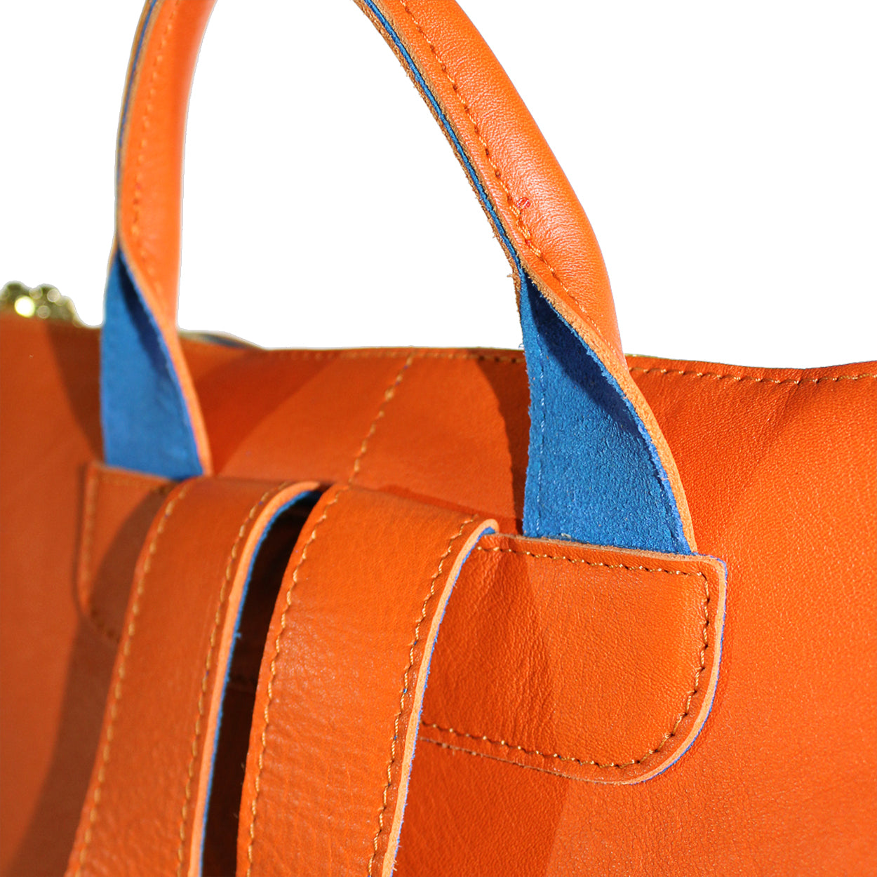 Leather Venetian Backpack - Orange