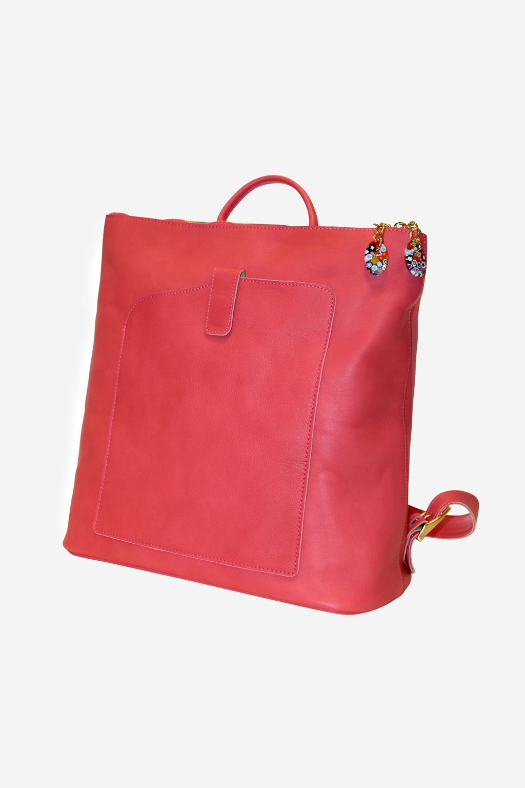 Leather Venetian Backpack - Rosa