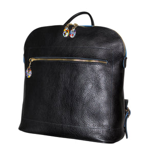 Leather Aurora Backpack - Nero